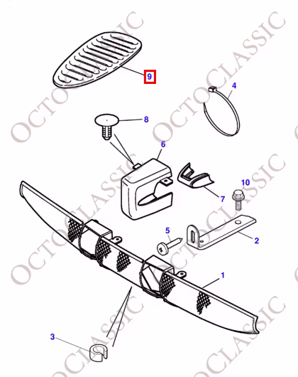Jaguar XK8 XKR X100 Motorhauben-Einlassgitter links oder rechts grundiert HJB6371AA / HJB6370AA