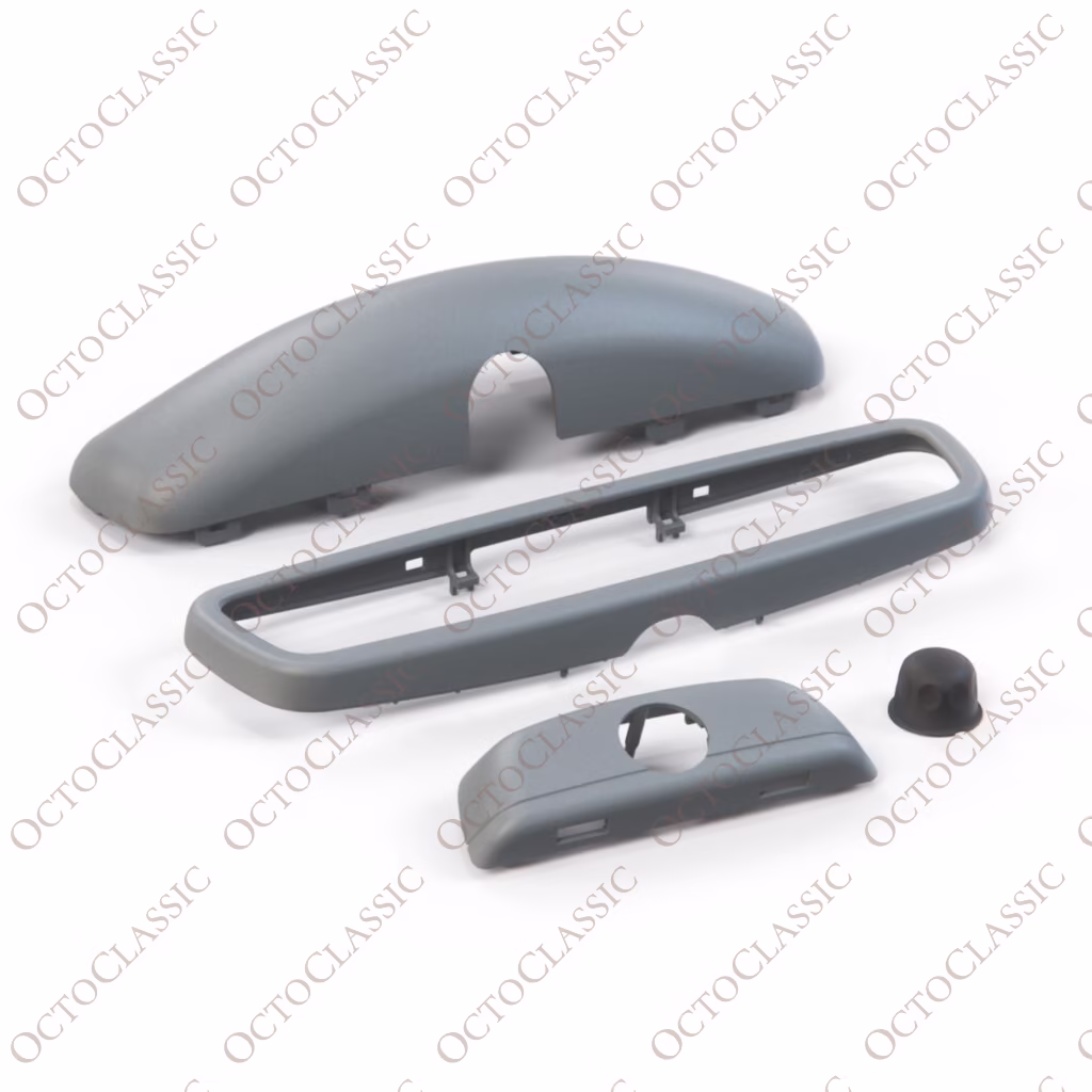 R129 A124 Rear-View Mirror Cover – Complete (Frame + Shell) Version E