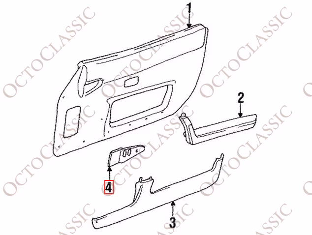 Porsche 944 968 Door Window Switch Bezel Left Or Right Black 94455527100 / 94455527201