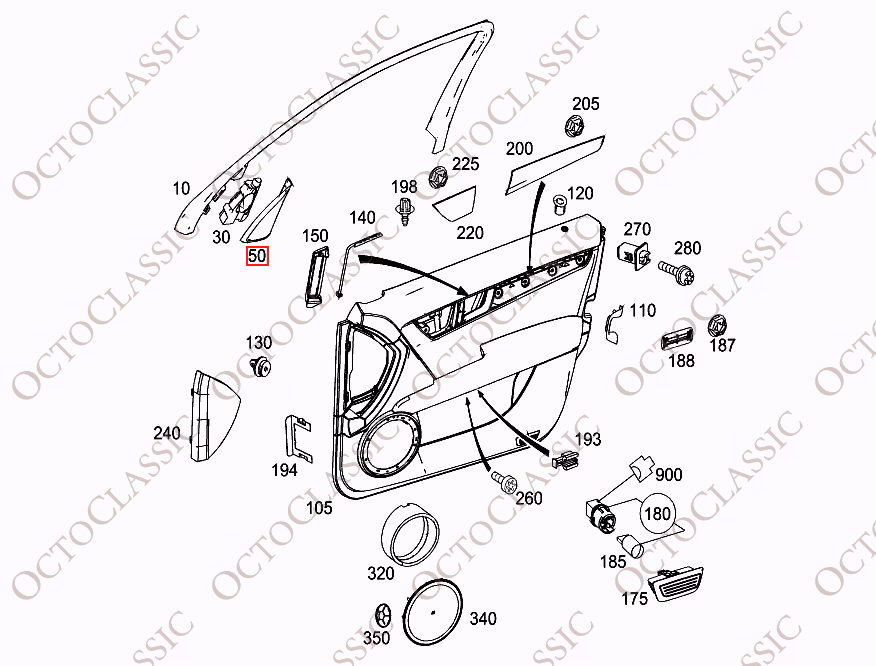 Mercedes W204 Front Door Speaker Cover Triangle Left Or Right All Colors A2047200148 / A2047200248