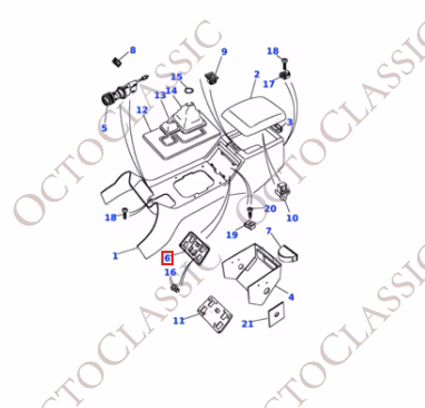 Copertura centrale per interruttore di comando finestrino Range Rover Classic, tutti i colori FHR100502GEN / AWR1439 / BTR3644LNF