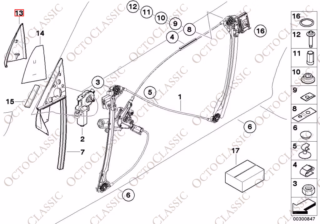 BMW E46 Osłona lusterka wewnętrznego lewa i prawa czarna 51328204175 i 51328204176
