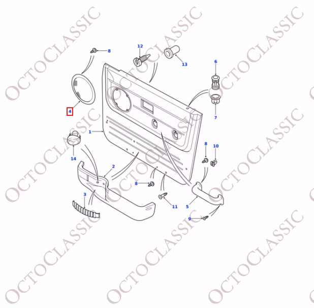 Land Rover Freelander L314 Copertura altoparlante porta Nero AWR5112PUY