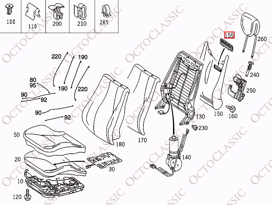 Mercedes W220 Osłona nawiewu tylnego siedzenia przedniego Wszystkie kolory A2209140059