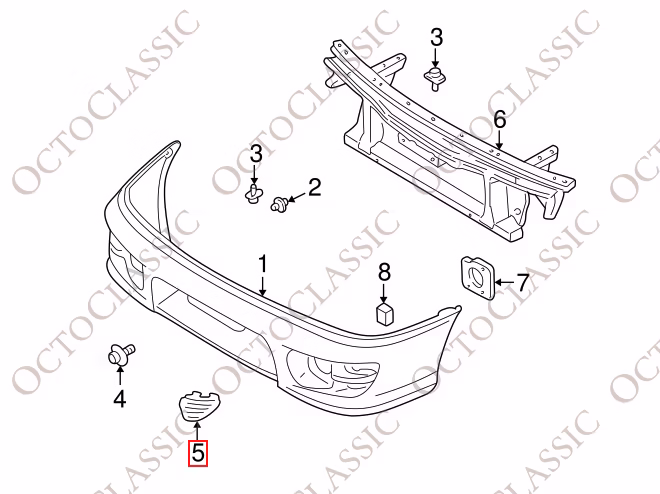 Subaru Impreza Classic Facelift Bumper Wedge Vent Left And Right Primed 57744FA210 / 57744FA200