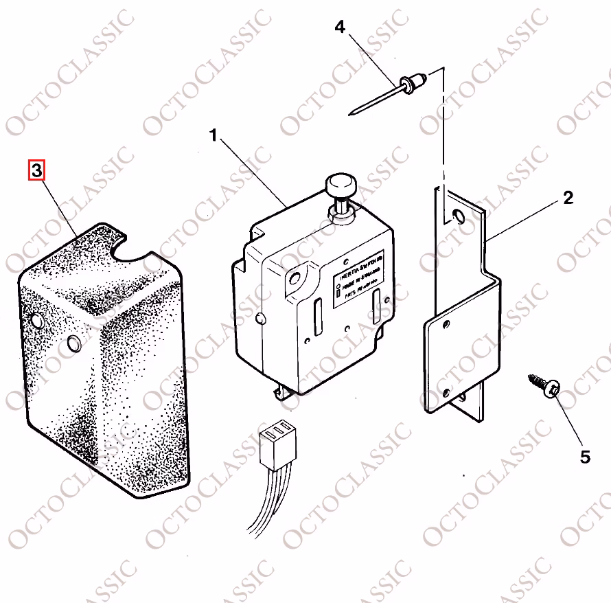 Cubierta del interruptor de inercia Jaguar XJS todo color LHE6525AA