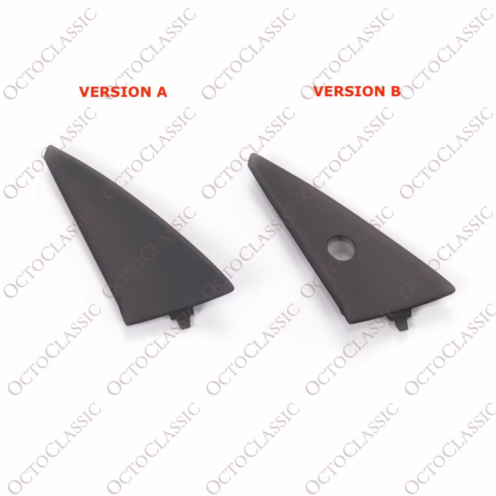 Mercedes W201 Door Side Mirror Triangle Cover 2 Versions Left Or Right Black A2017250511 / A2017250611 / A2017250711 / A2017250811