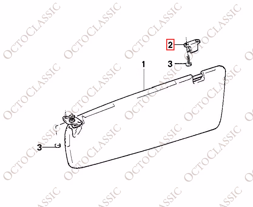 BMW E21 E23 E24 E28 Sun Visor Brackets Hooks Set Of 2 All Colors 51168219040