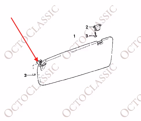 BMW E23 E24 E28 E30 E36 E46 Parasole Staffa di montaggio esterna Set di 2 Tutti i colori 51161965772