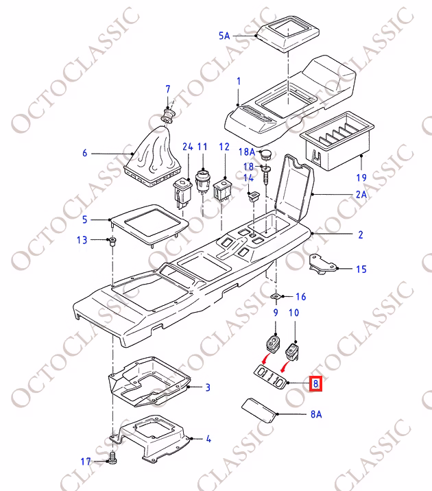 Ford Escort Fensterheber-Tastenabdeckung Schwarz oder Grau 1661499 / 6537943