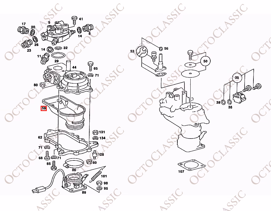 Mercedes W124 W201 W463 Funda para medidor de flujo de aire de inyección de combustible A1021410990