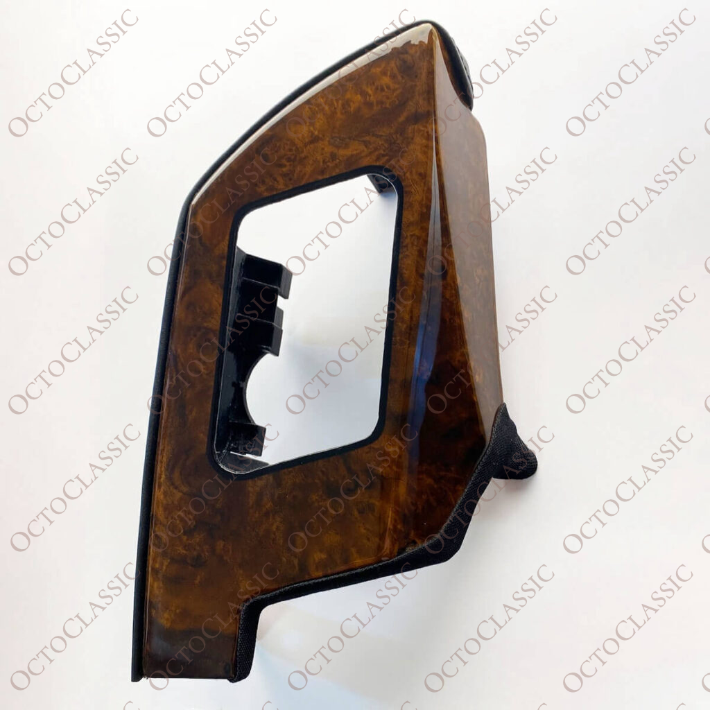 R129 SL Interior Custom Seat Belt Outlet Bracket Cover With WOOD AND LEATHER Left Or Right A1299100739 / A1299100839