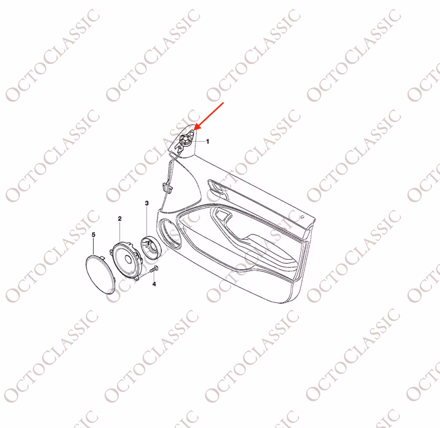 BMW E46 Hertz MP25.3 Hochtöneradapter links und rechts schwarz 65138368235 / 65138368236
