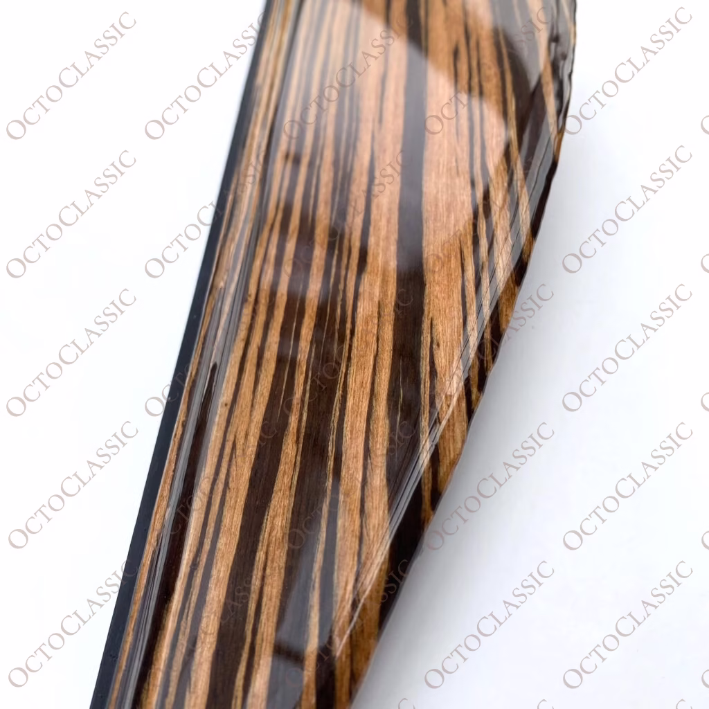 Mercedes W124 C124 Funda para cinturón de seguridad personalizada para el lado izquierdo o derecho de madera de zebrano A1246921122 / A1246921222