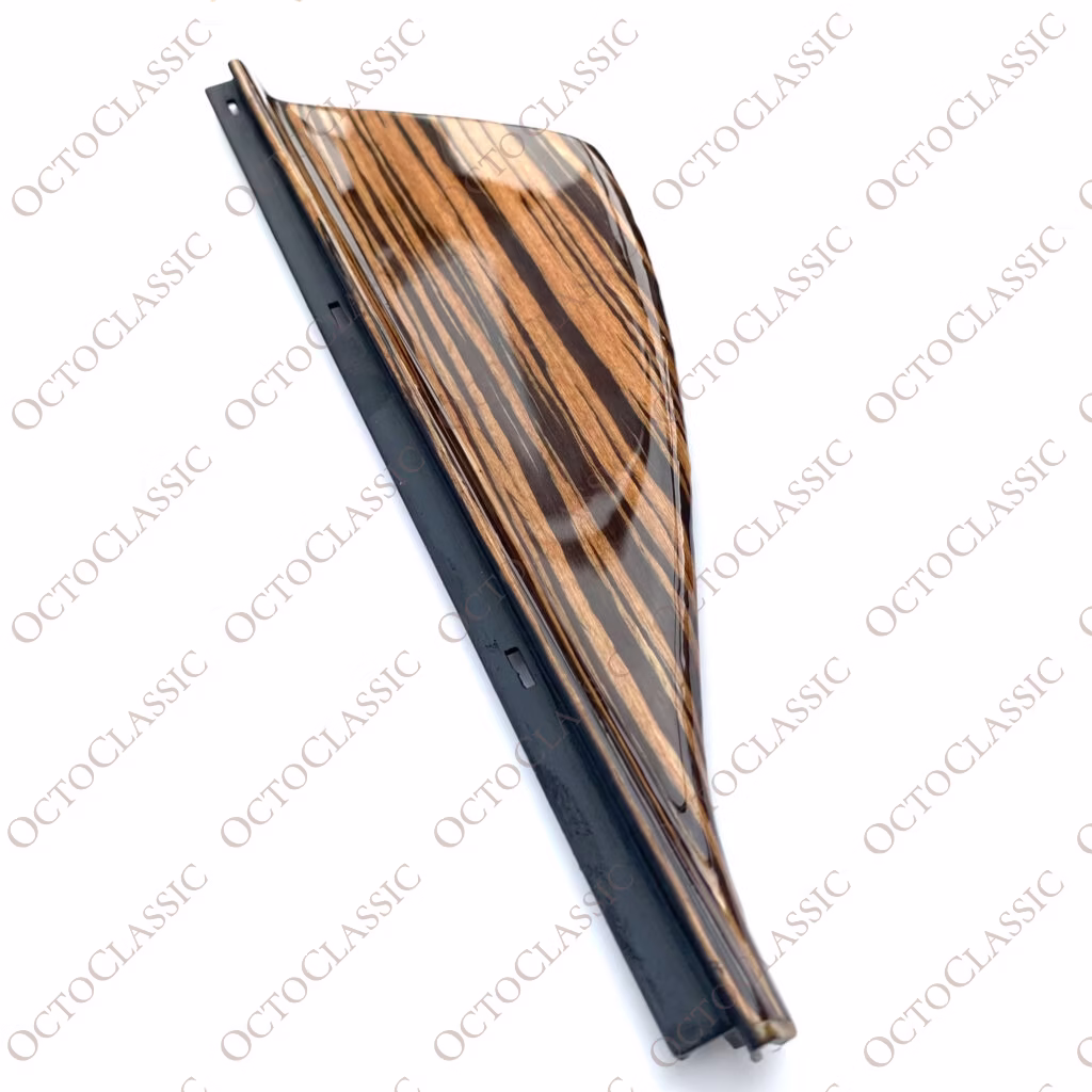 Mercedes W124 C124 Funda para cinturón de seguridad personalizada para el lado izquierdo o derecho de madera de zebrano A1246921122 / A1246921222