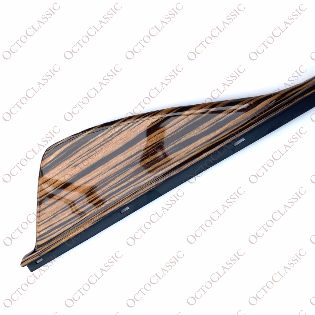 Mercedes W124 C124 Funda para cinturón de seguridad personalizada para el lado izquierdo o derecho de madera de zebrano A1246921122 / A1246921222