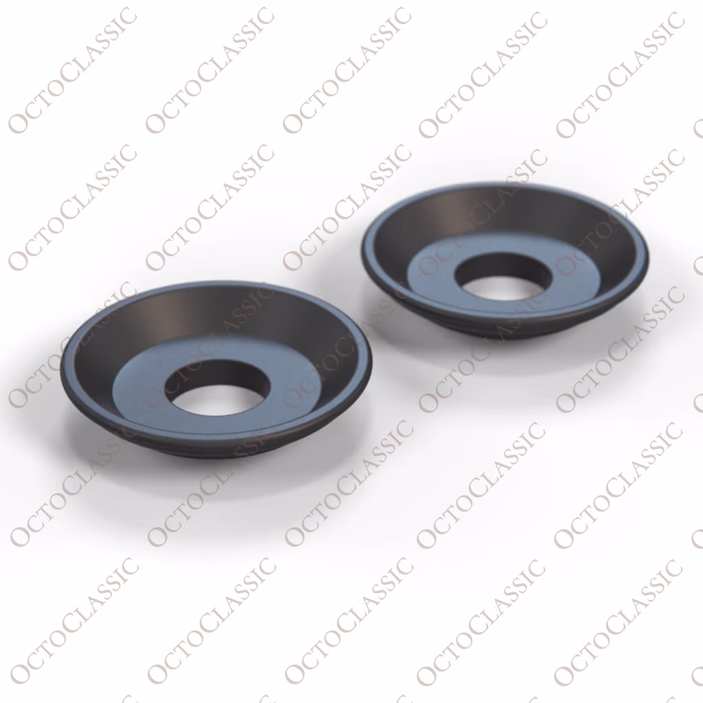 Fiat 500 D 600 Door Window Handle Rosette Set Of 2 Black 4005766