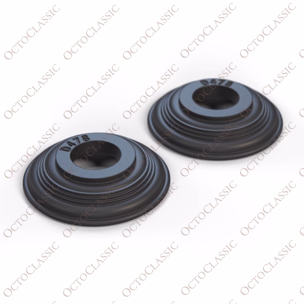 Fiat 500 D 600 Door Window Handle Rosette Set Of 2 Black 4005766