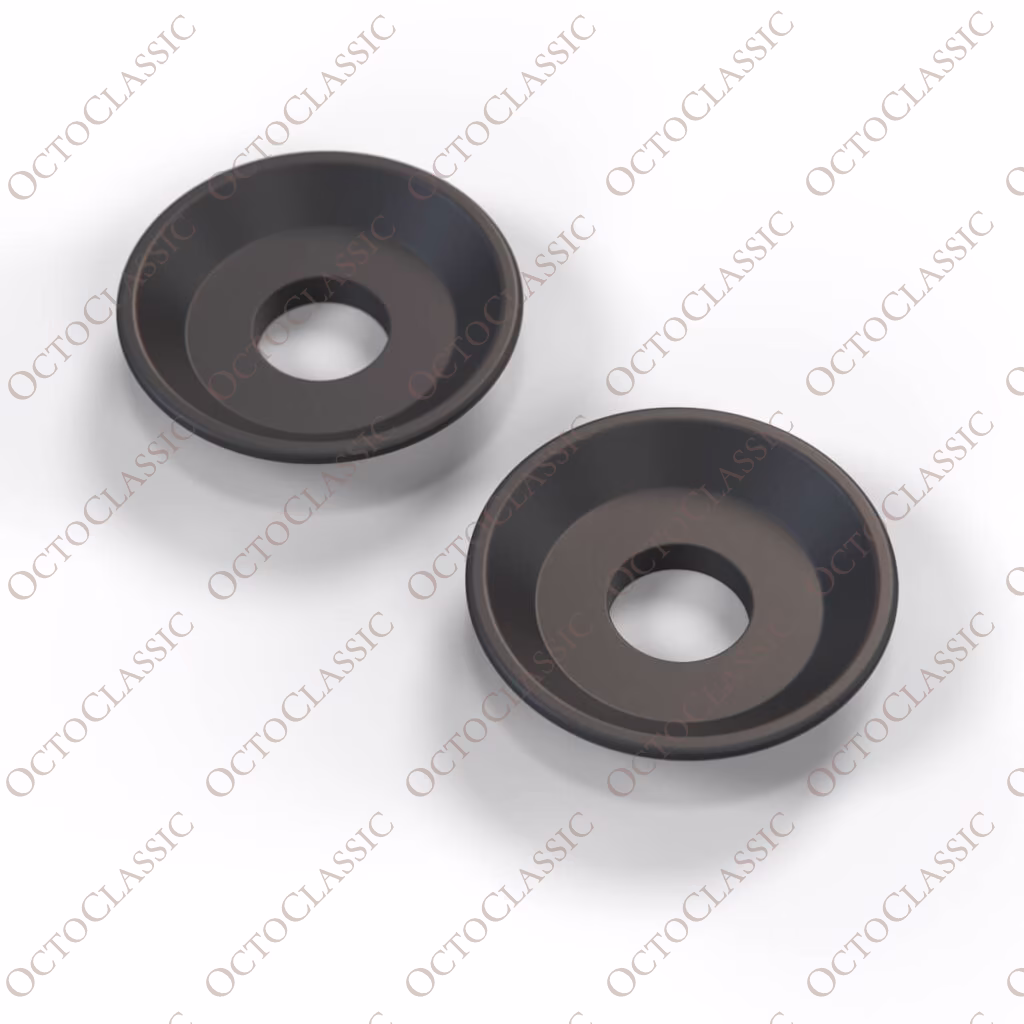Fiat 500 D 600 Door Window Handle Rosette Set Of 2 Black 4005766