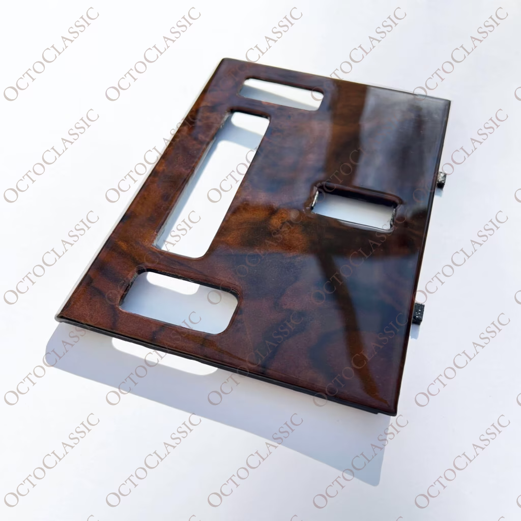 Mercedes SL R107 W107 Heater Console Control Panel Wood Trim Zebrano / Walnut A1076804509