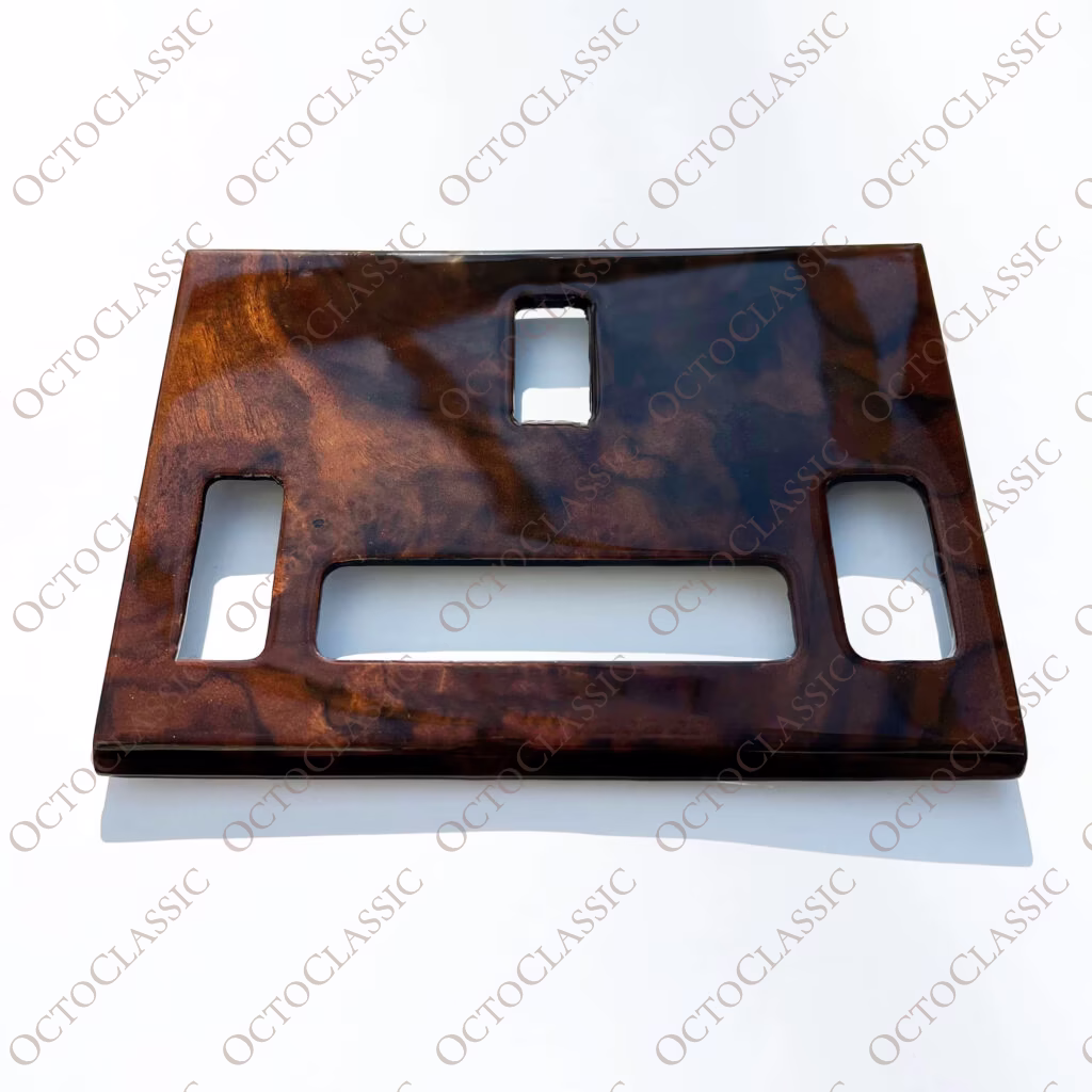 Mercedes SL R107 W107 Heater Console Control Panel Wood Trim Zebrano / Walnut A1076804509