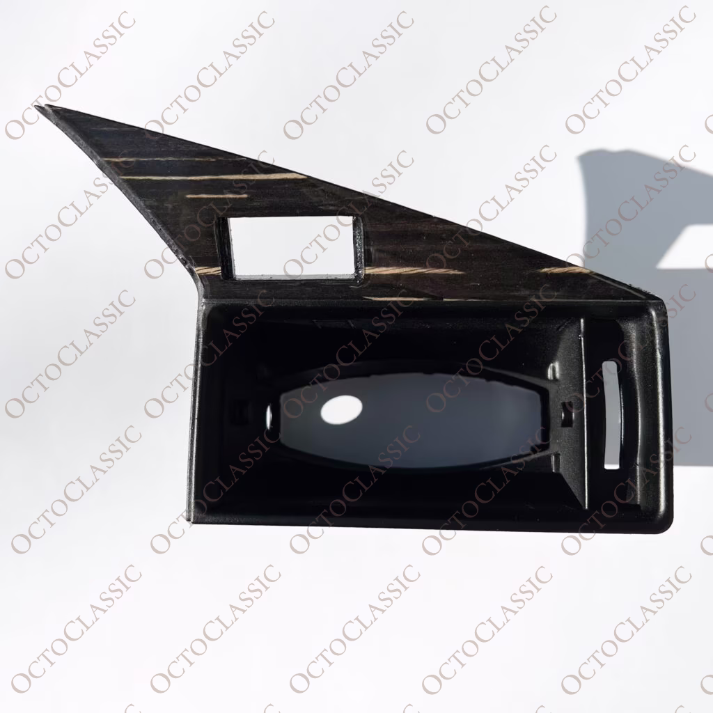 Mercedes 190E W201 Individuelles Set Luftdüse und Steuerpanel 3-teilig Zebrano Holz / Karbon A2016830200 / A2018300765 / A2018301154