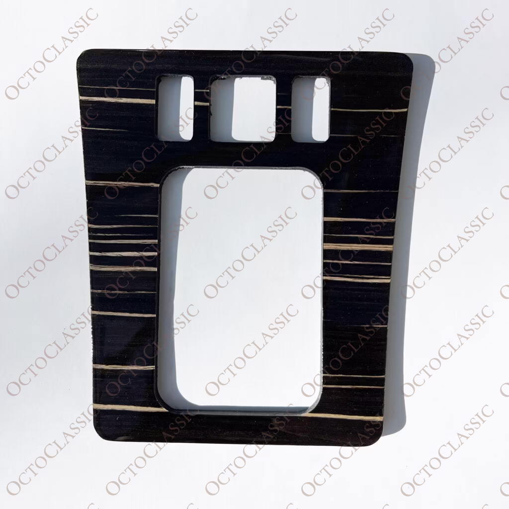 Mercedes 190E W201 Individuelles Set Luftdüse und Steuerpanel 3-teilig Zebrano Holz / Karbon A2016830200 / A2018300765 / A2018301154