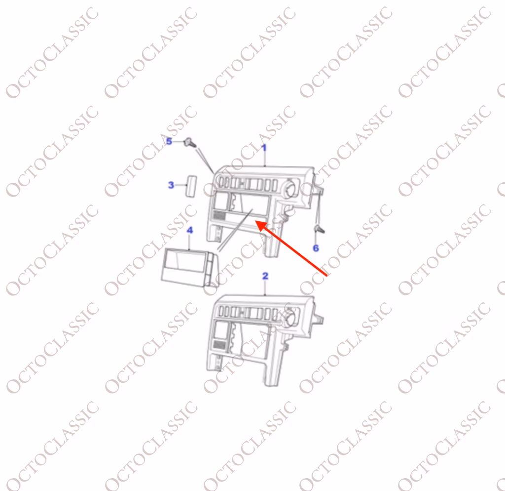 Range Rover P38 Panel Wykończeniowy Konsoli Środkowej Czarny AWR2021LNF