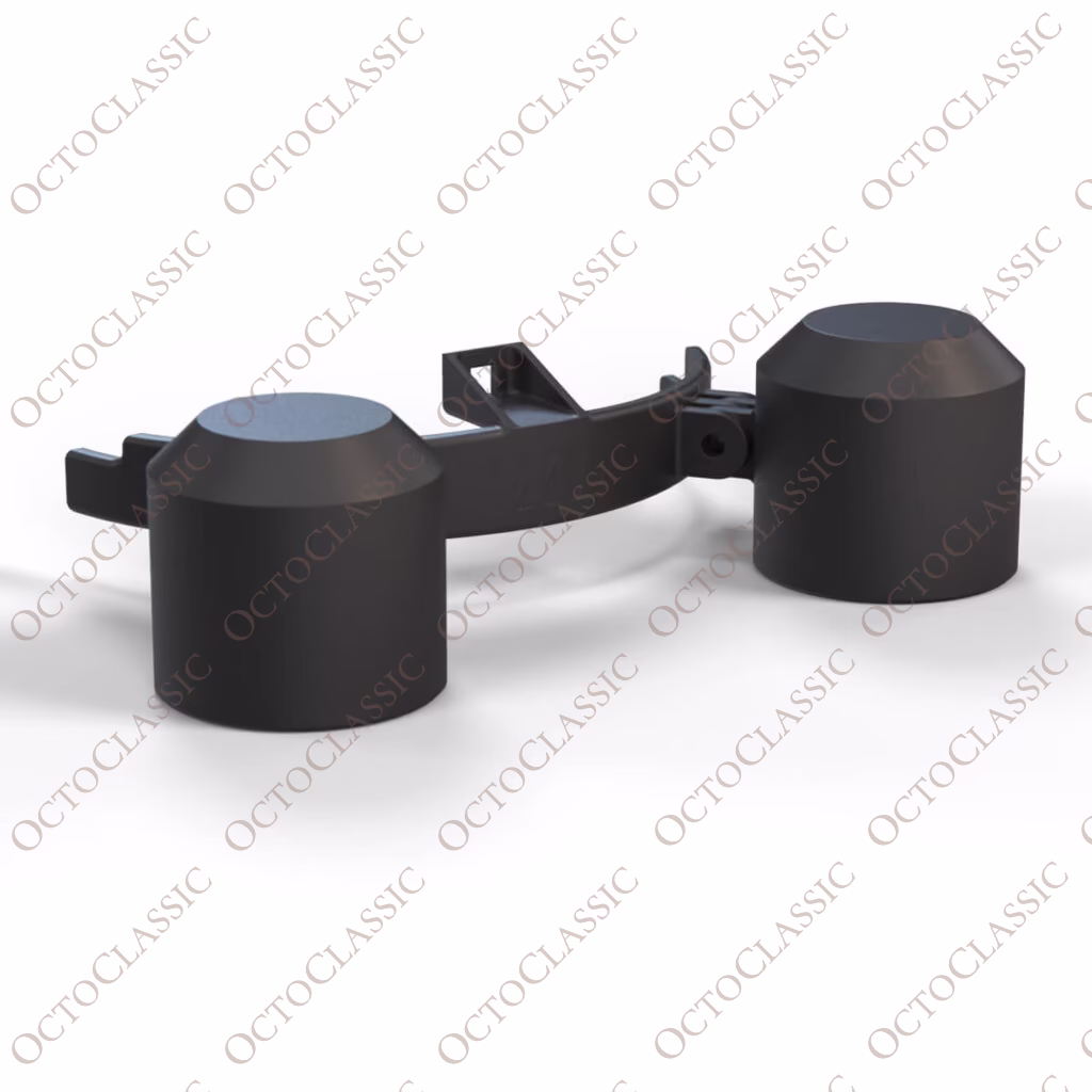 BMW E36 Soporte Doble para Medidor Montado en la Columna de Dirección 52mm Negro