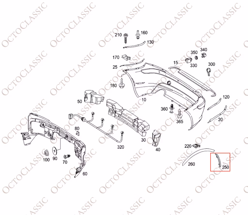 Mercedes SLK R171 AMG Rear Bumper Extension Wide Trim Set Left & Right Carbon A1716900530 / A1716900630