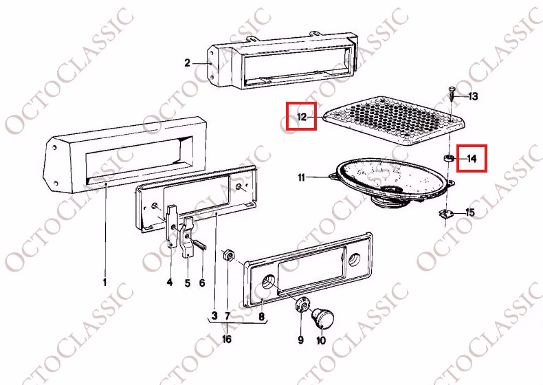 BMW E12 E21 E23 E24 E28 Stereo System Speaker Cover Set of 2 All Colors 65121367715 And 65111374608