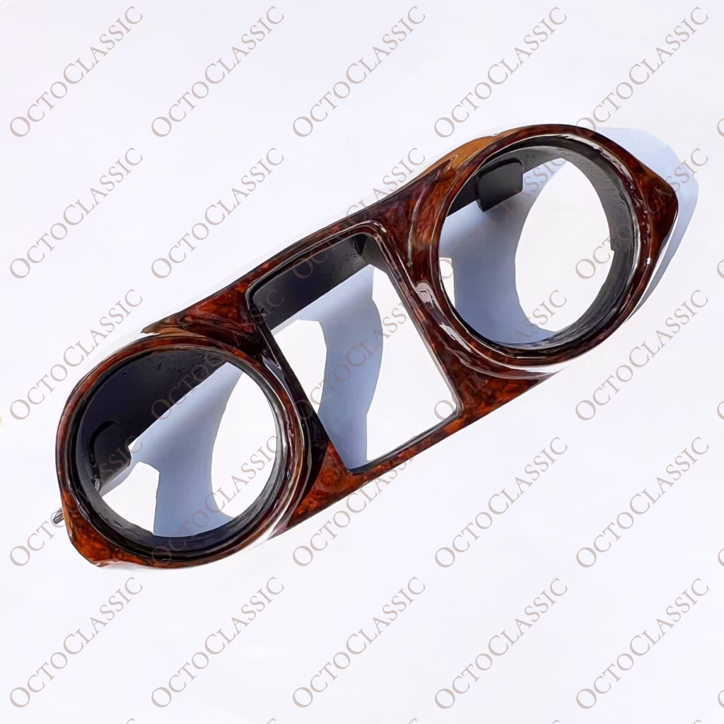Mercedes W111 W112 Coupé / Cabriolet Cornice contachilometri strumenti in legno Zebrano / Noce A1116805979