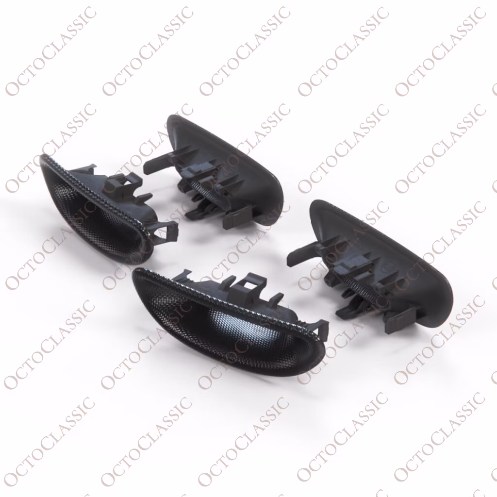 Fiat 500 / 595 / 695 Abarth Juego de inserciones de reposacabezas de fibra de carbono para 2 asientos 1726243 / 1726244