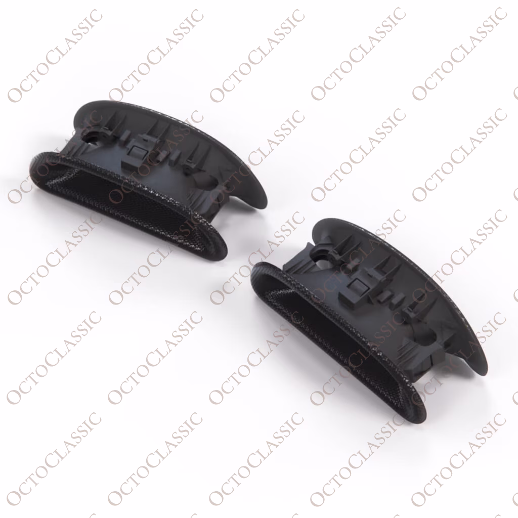 Fiat 500 / 595 / 695 Abarth Juego de inserciones de reposacabezas de fibra de carbono para 2 asientos 1726243 / 1726244