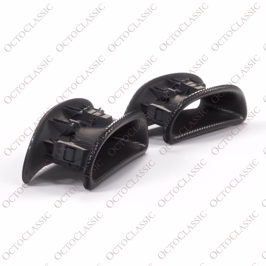 Fiat 500 / 595 / 695 Abarth Juego de inserciones de reposacabezas de fibra de carbono para 2 asientos 1726243 / 1726244
