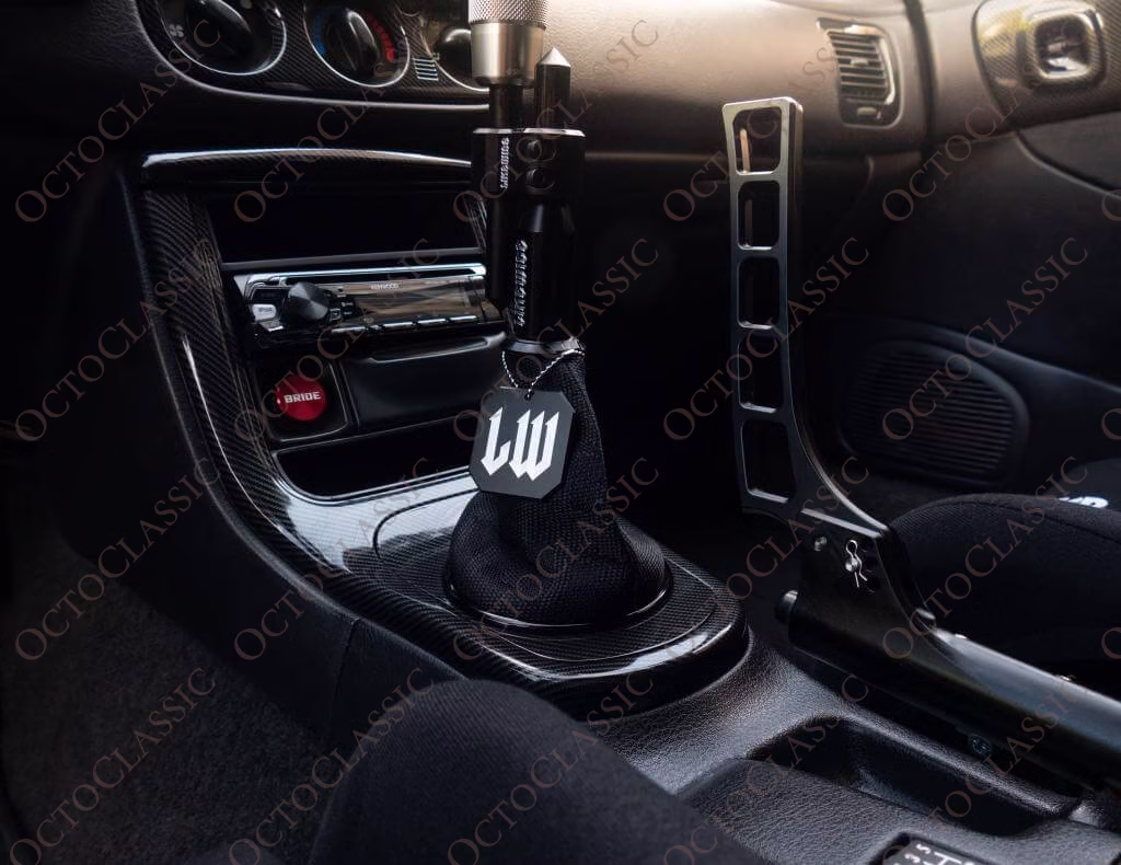 Subaru Impreza GC8 GF8 Conversión Palanca de Cambios a Fuelle de Cuero Negro 66121FA000