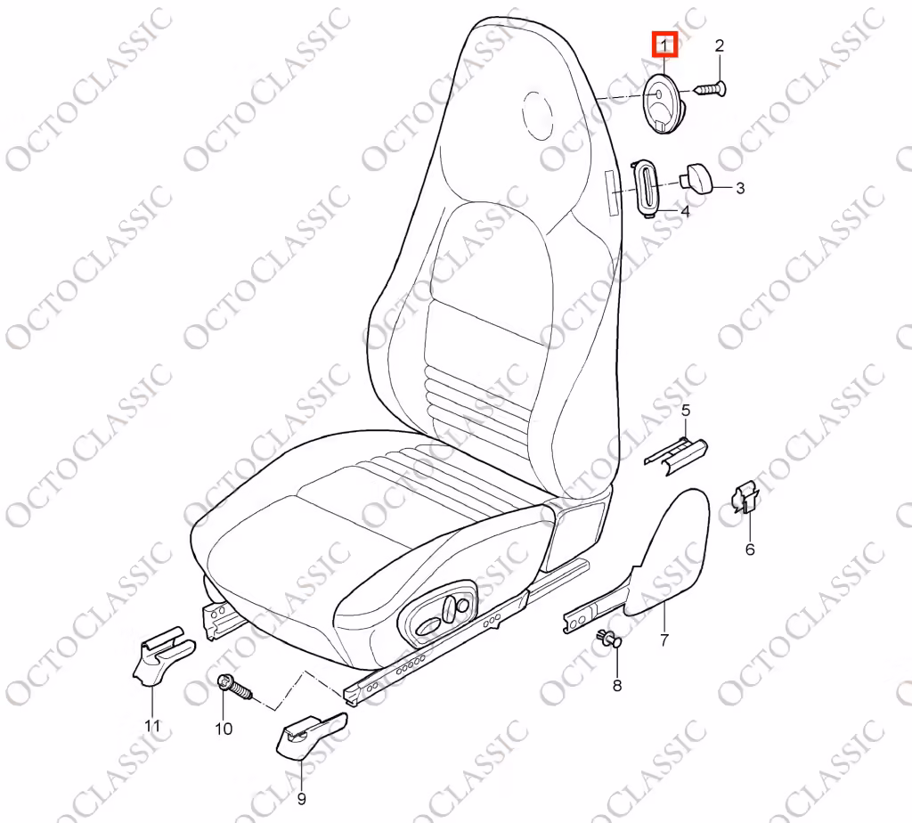 Porsche 911 996 / Boxter 986 Accroche-manteau pour dossier de siège avant Toutes couleurs 99652137300 Porsche 911 996 / Boxter 986 Accroche-manteau pour dossier de siège avant Toutes couleurs 99652137300
