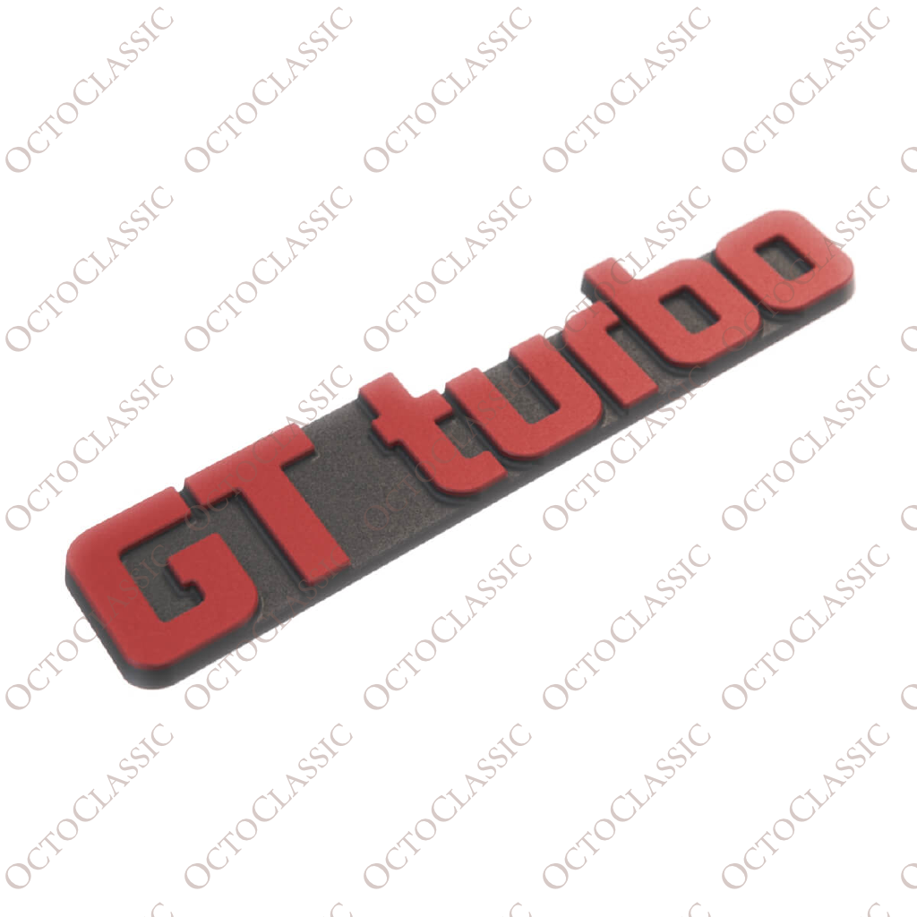 Renault 5 GT Turbo Logo Badge Black / Red 7700766774