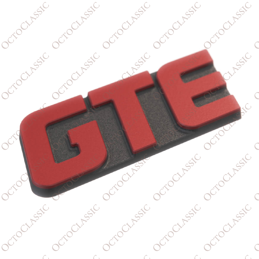 Renault 5 GTE Logo Badge Black / Red 7700778529