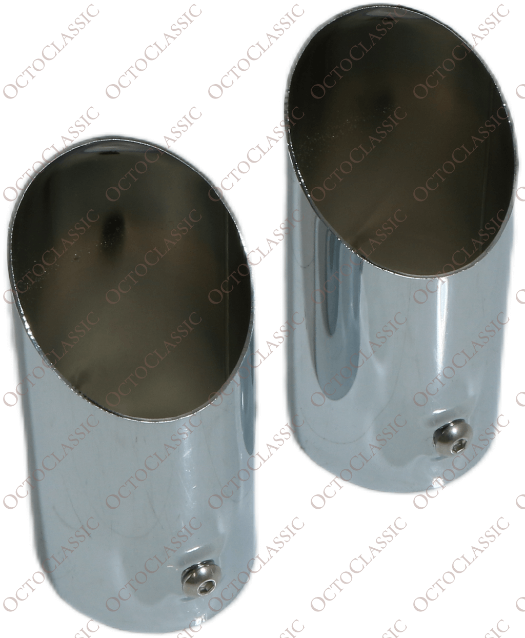 Mercedec R107 Glossy Chrome Exhaust Trim Set of 2 A1074908421