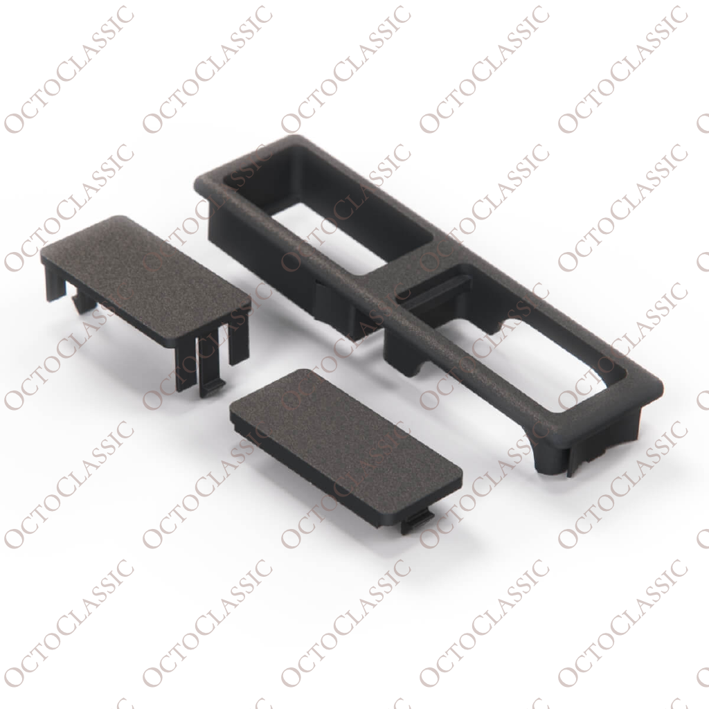 BMW E36 Compact Switch Trim Frame With Blank Covers Complete Set Black 51168193879 / 51162492465 / 51161963979 / 51168193881