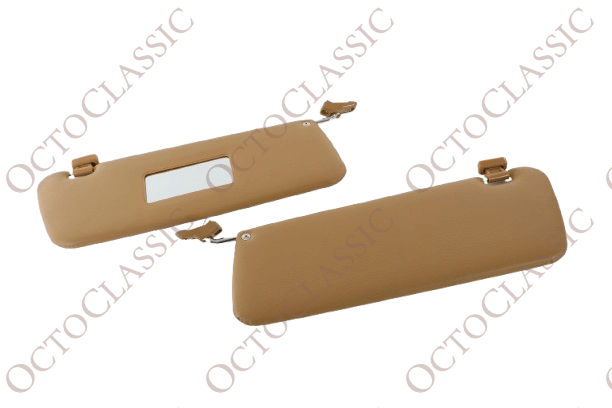 Mercedes R107 Sun Visor With Mirror Set Of 2 Left And Right Safran A1078100310 / A1078100410
