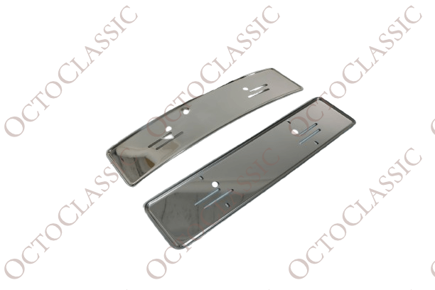 Mercedes R107 / W114 / W115 / W116 / W123 License Plate Frame Set Of 2 Front And Rear A1238170378 / A1158170078