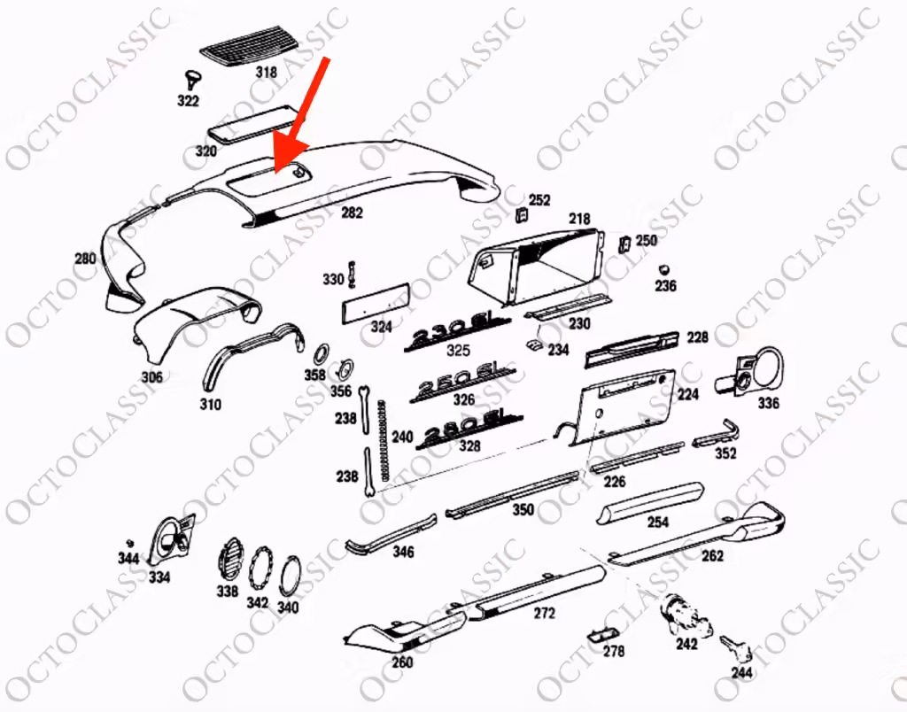 Mercedes W110 / W111 / W112 / W113 / W100 Lautsprechersystem Mercedes W110 / W111 / W112 / W113 / W100 Lautsprechersystem