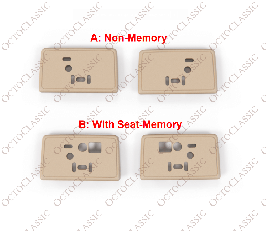 Range Rover Classic Electric Seat Cover Switch Box Non-Memory or With Seat-Memory Set Of 2 BTR1333RUN, BTR1334RUN / BRT5381RUN, BRT5380RUN