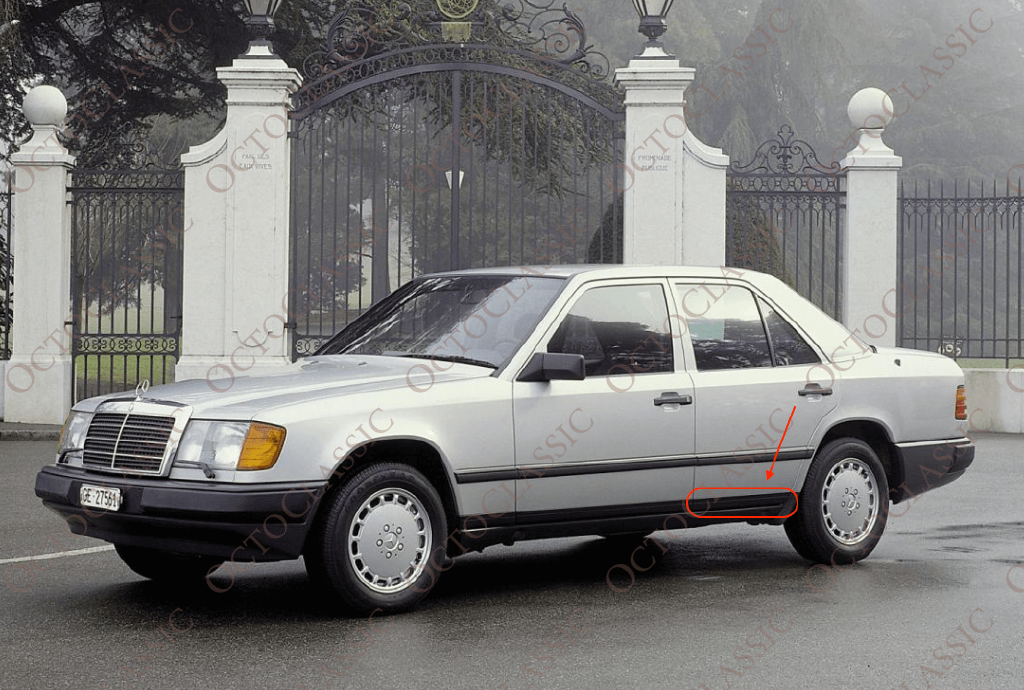 Mercedes W124 Puerta Trasera Moldura Inferior Derecha A1246900662 Mercedes W124 Puerta Trasera Moldura Inferior Derecha A1246900662