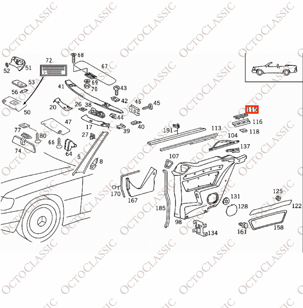 Mercedes A124 Convertible Windschot Spring Hook Bracket Set Of 2 All Colors A1248681339 Mercedes A124 Convertible Windschot Spring Hook Bracket Set Of 2 All Colors A1248681339