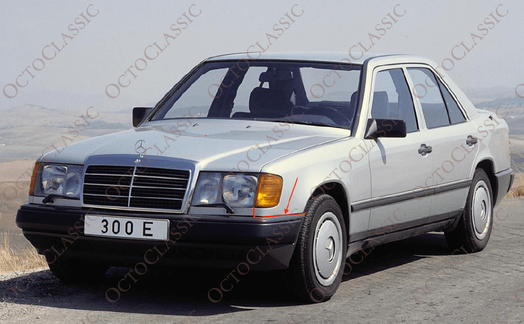 Mercedes W124 / S124 / C124 / A124 Front Bumper to Fender Seal Left Or Right A1248850985 / A1248851085 Mercedes W124 / S124 / C124 / A124 Front Bumper to Fender Seal Left Or Right A1248850985 / A1248851085