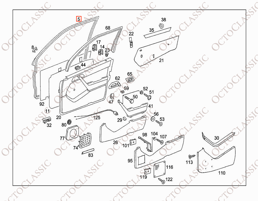 Mercedes W124 Front Door Seal Left Or Right A1247201178 / A1247200778 / A1247201278 / A1247200878 Mercedes W124 Front Door Seal Left Or Right A1247201178 / A1247200778 / A1247201278 / A1247200878
