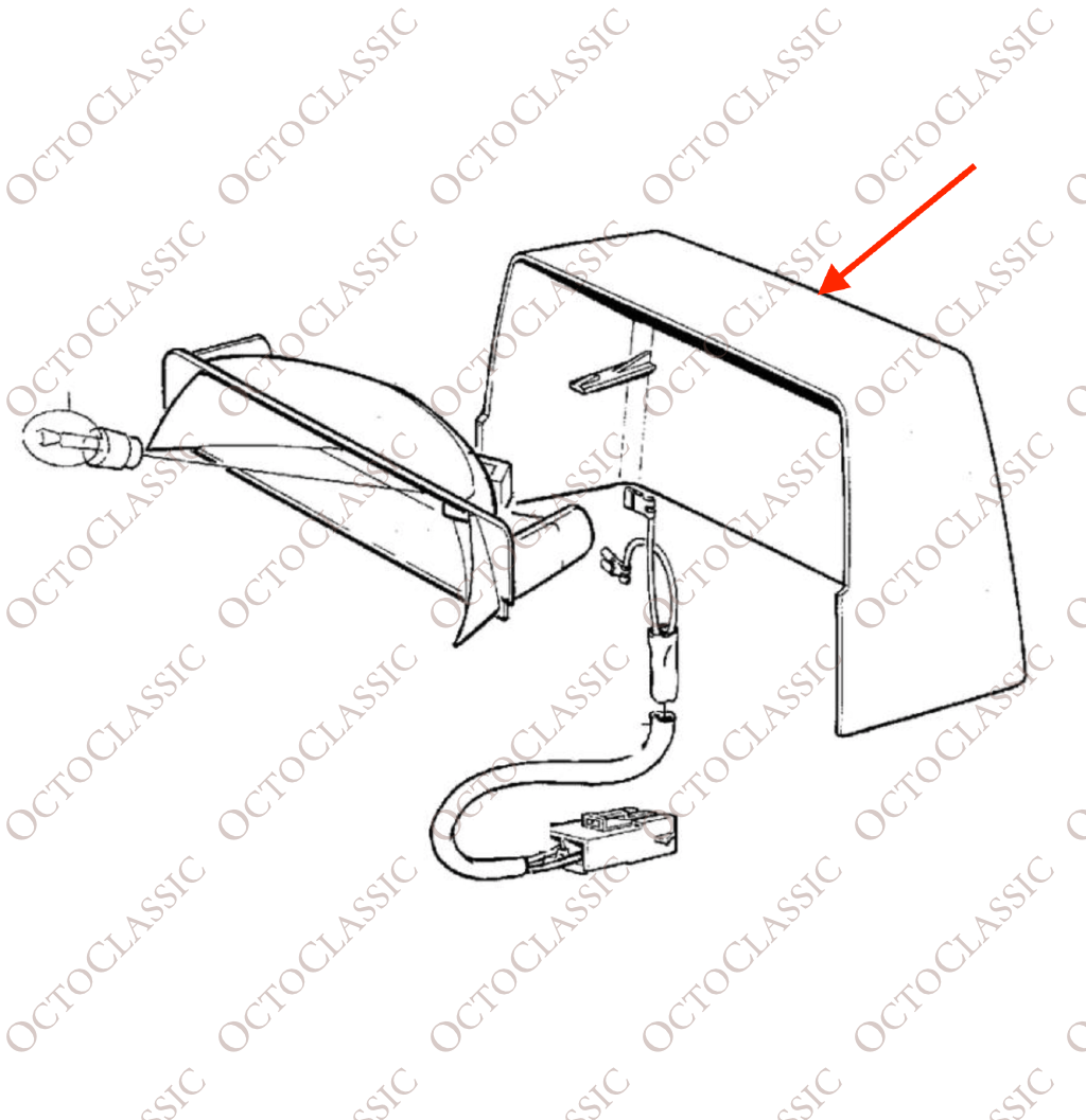 Volvo 700 / 900 Wagon Third Brake Light Cover Cap All Colors 1392105 Volvo 700 / 900 Wagon Third Brake Light Cover Cap All Colors 1392105